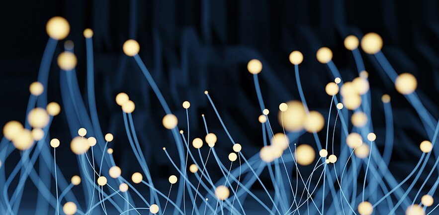 Global network technology - 3d rendered abstract image. Technology concept.