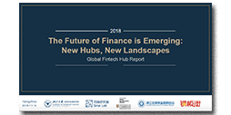 2018 Global FinTech Hub Report cover.
