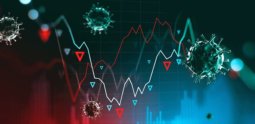 Coronavirus market crash and financial crisis.