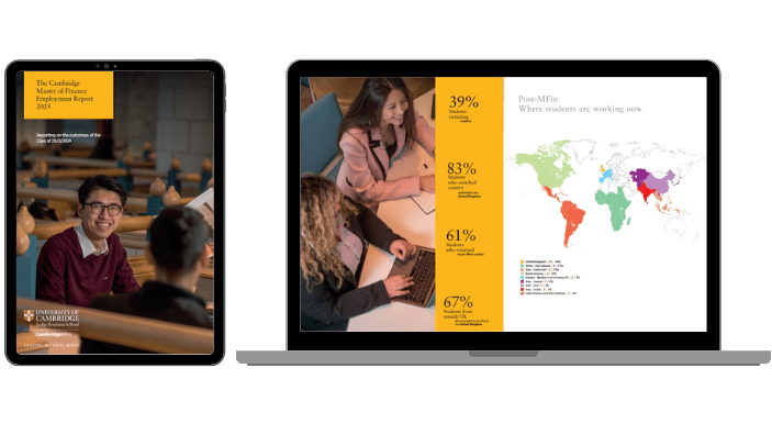 MFin employment report on screen.