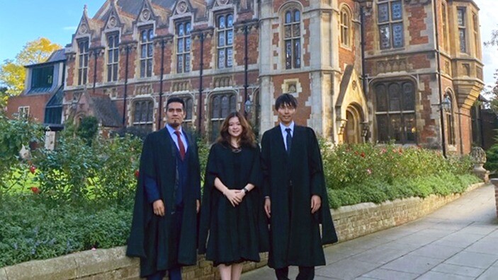 Sophie with fellow students on during Matriculation.
