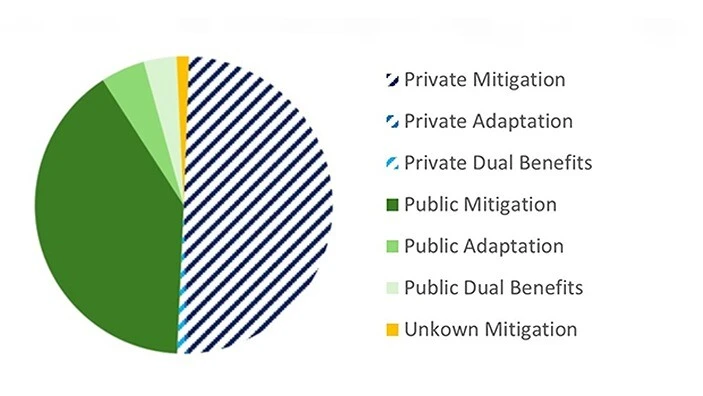 Capital breakdown by source and application, source: Climate Policy Initiative 2025.