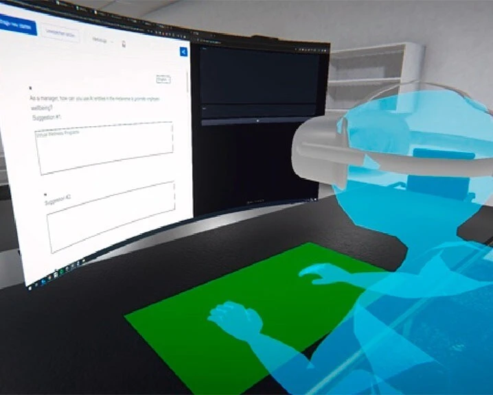 Visualisation of interaction with chatbot.