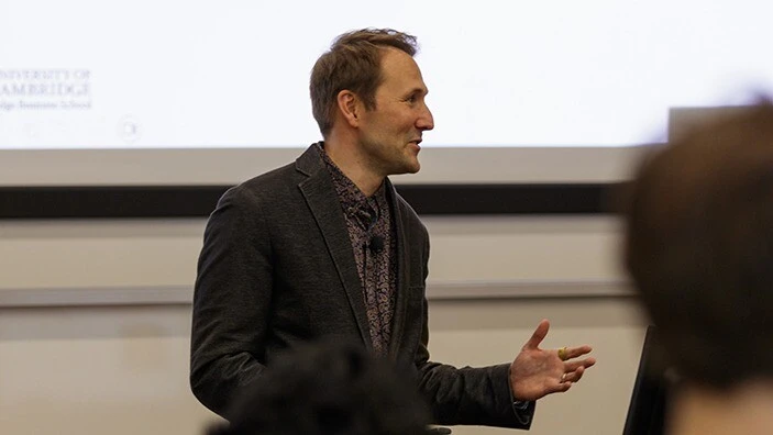 Professor Matthew Grimes teaching.