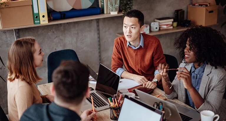 Business team having a meeting.