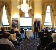 Professor Jaideep Prabhu presents at the Cambridge Business Breakthrough Series event in London.