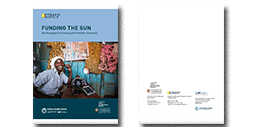 Funding the sun: New Paradigms for Financing Off-Grid Solar Companies report cover.