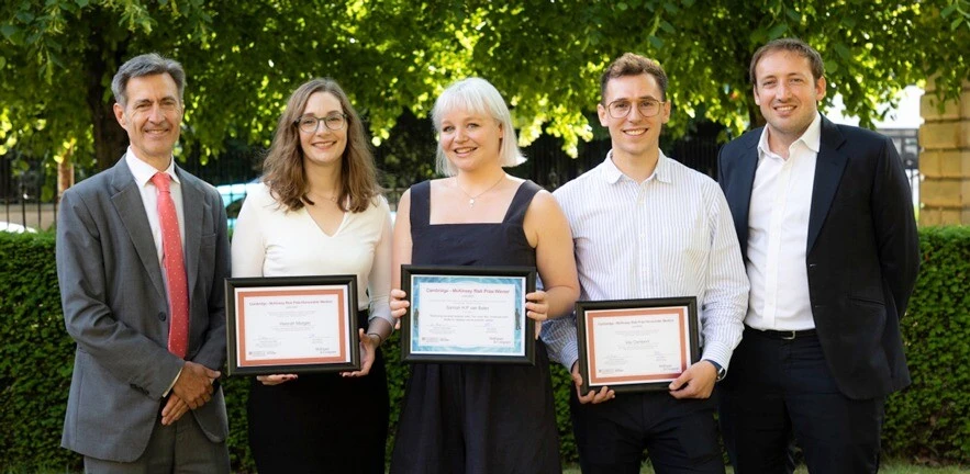 Winners of the Cambridge-McKinsey Risk Prize 2023.