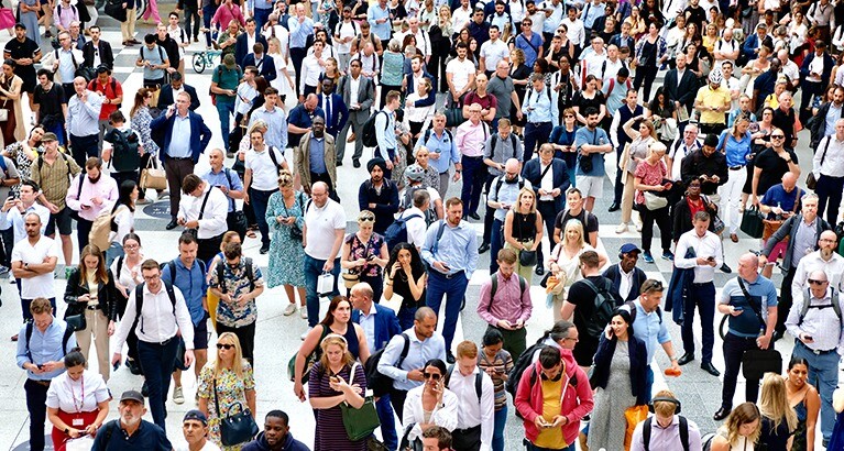 Crowd of people.