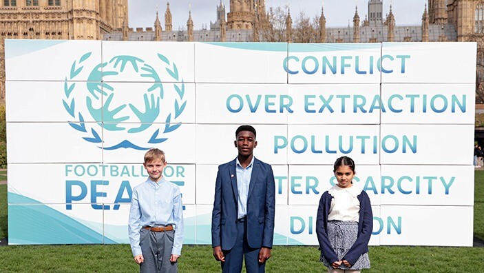 Football for Peace joins forces with leadership of the UK Children's Parliament and athletes to launch Rehydrating The Earth Campaign by unifying Jewish, Muslim and Christian youth to create unity in the UK and tackle the world’s water crises.