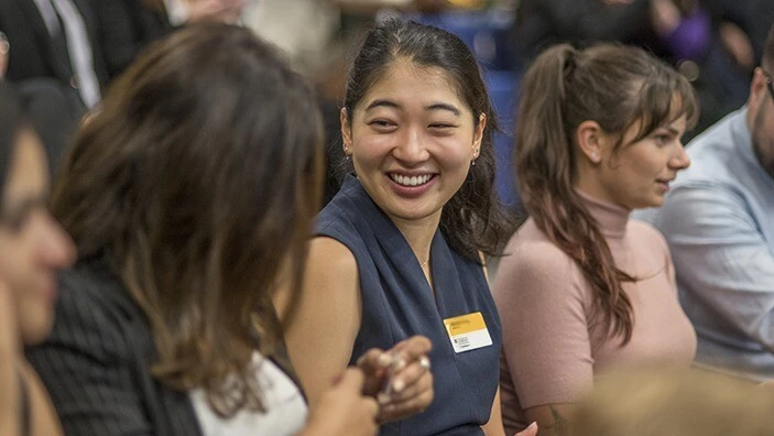 Cambridge MBA students in lecture.