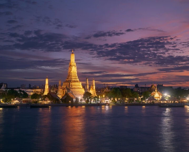 Bangkok at sunset.
