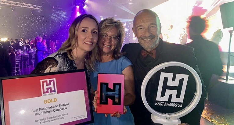 Tracey Horn with Leandre Pickford, Account Director and Rob Hunter, CEO & Founder, Hunterlodge.