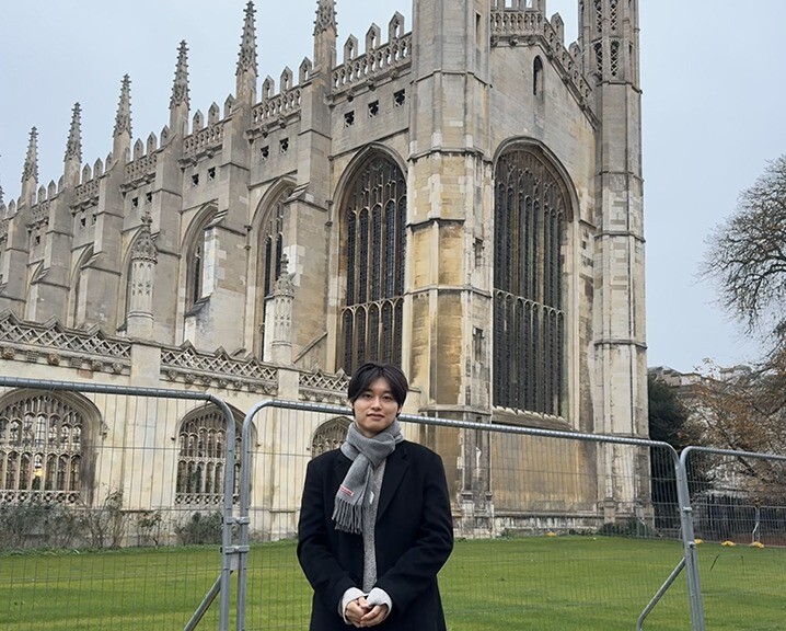 Justin Hyunjin Kim outside King's College.