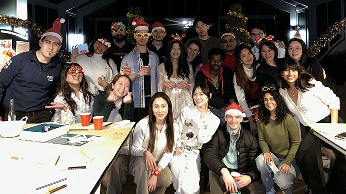 Christmas evening celebration with MFin classmates.