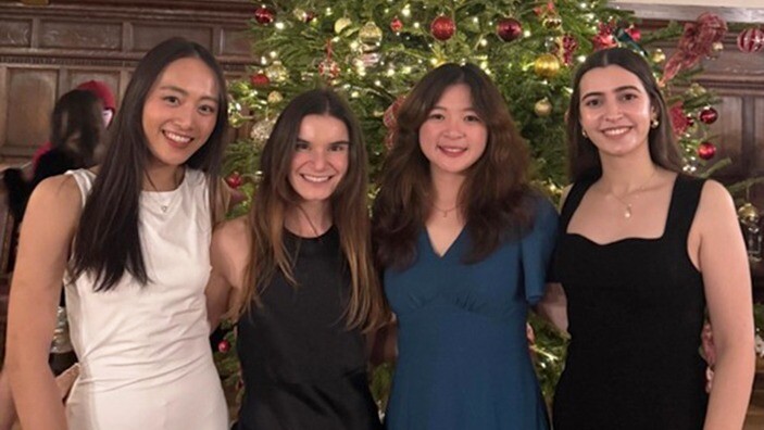 Sophie Feng at the MFin Christmas party.