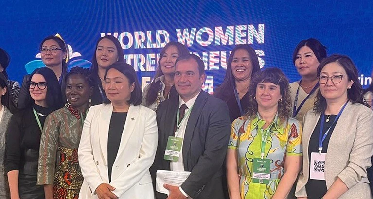 Monique Boddington of Cambridge Judge Business School at the 2025 World Women Entrepreneurs Forum in Mongolia.