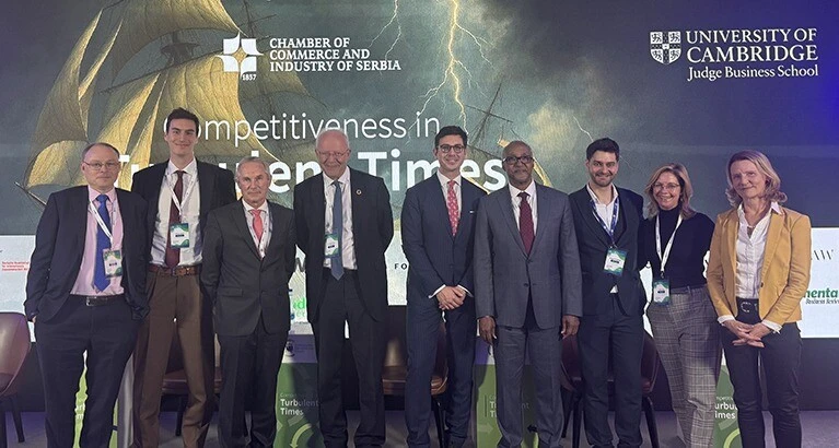 Speakers and organisers of the Competitiveness in Turbulent Times event.