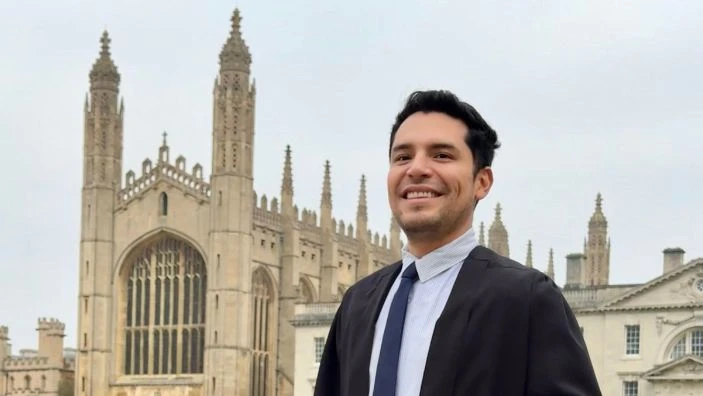 Alejandro Delgado at graduation.