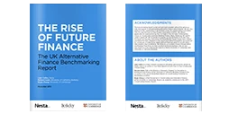 The Rise of Future Finance: UK Alternative Finance Benchmarking Report cover.