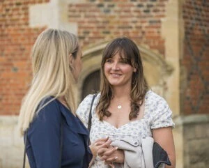 Students outside a Cambridge College.
