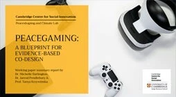 Peacegaming: a blueprint for evidence-based co-design report cover.