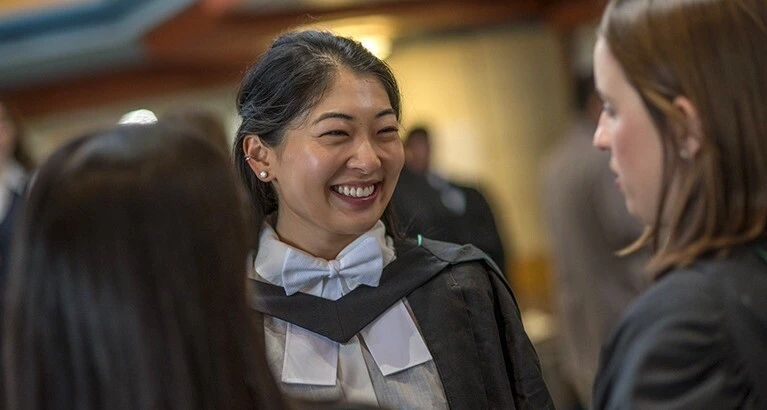 One of our MBA students on graduation day.