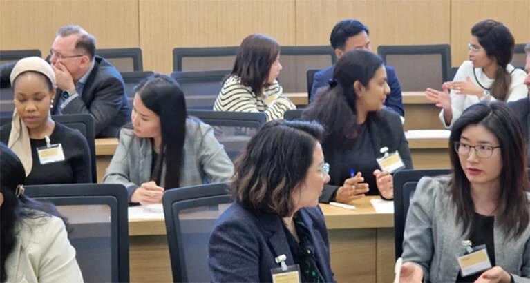 Executive MBA student in the class room.