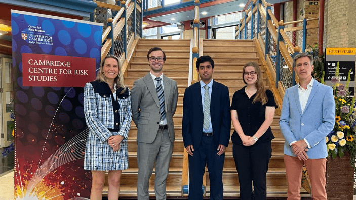 Group photo of Fransje van der Marel (McKinsey), Dan Murphy, Shantanu Thorat, Fabienne dos Santos Sousa and Danny Ralph
