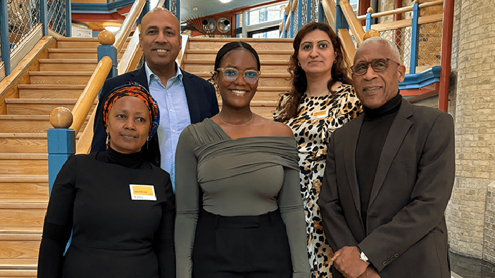 Tabitha Mwangi, Gishan Dissanaike, Orobosa Isokpan, Manaz Javaid and Lord Woolley of Woodford.