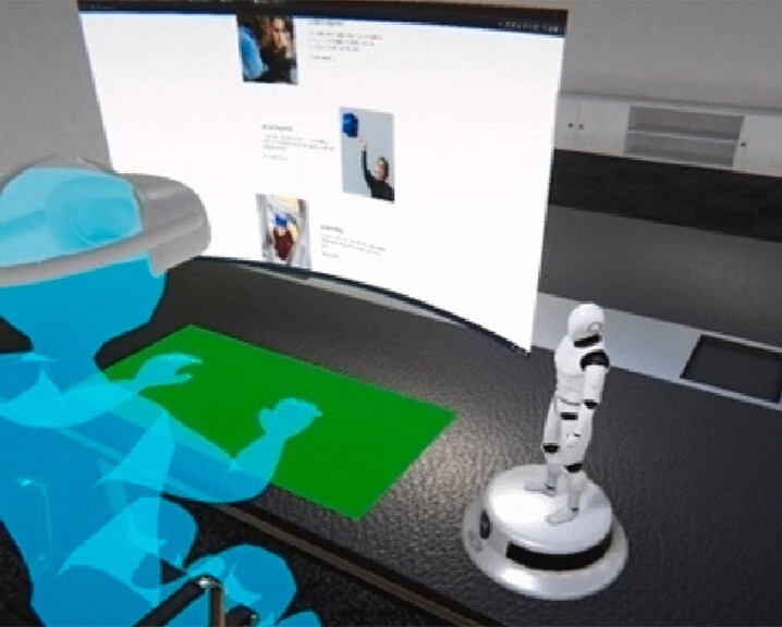 Visualisation of interaction with desk robot.