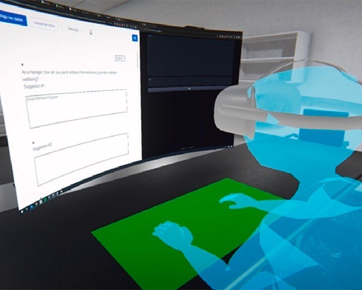 Visualisation of interaction with chatbot.