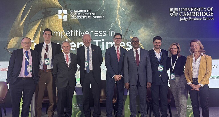 Speakers and organisers of the Competitiveness in Turbulent Times event.