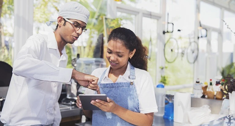 Small business exploring how to be innovative.