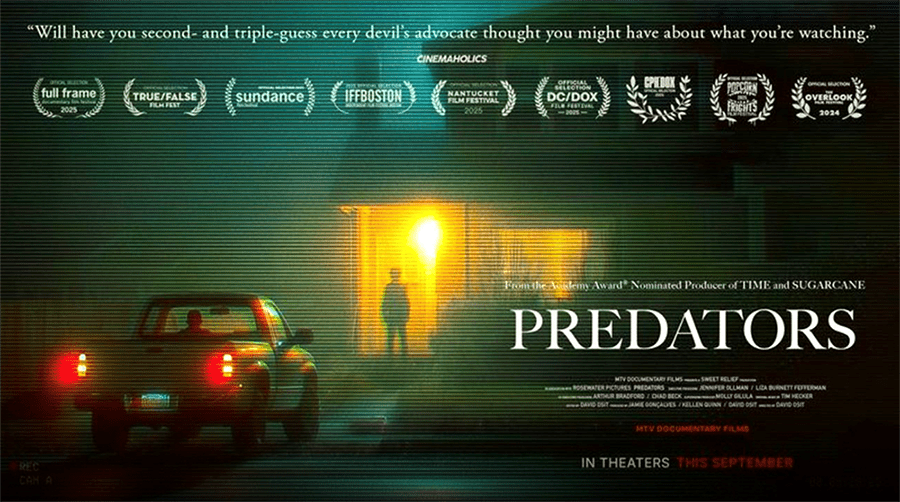 The film poster for the Predators documentary.