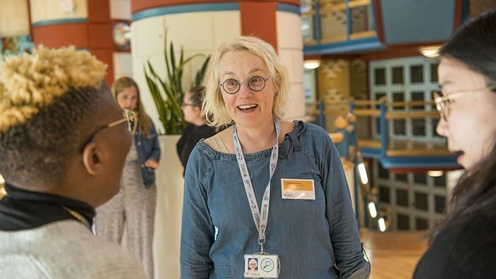 EnterpriseWomen participants engaging in discussion during a networking event.