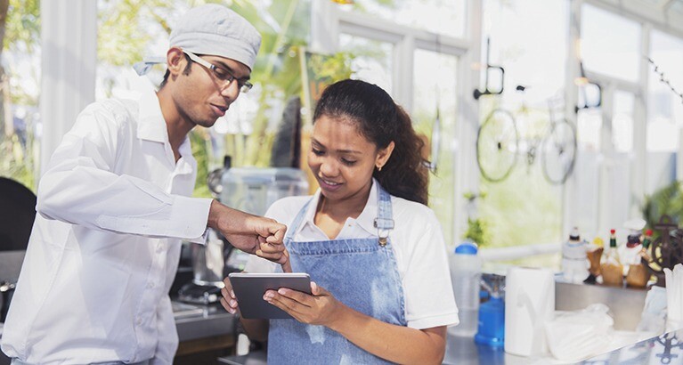 Small business exploring how to be innovative.