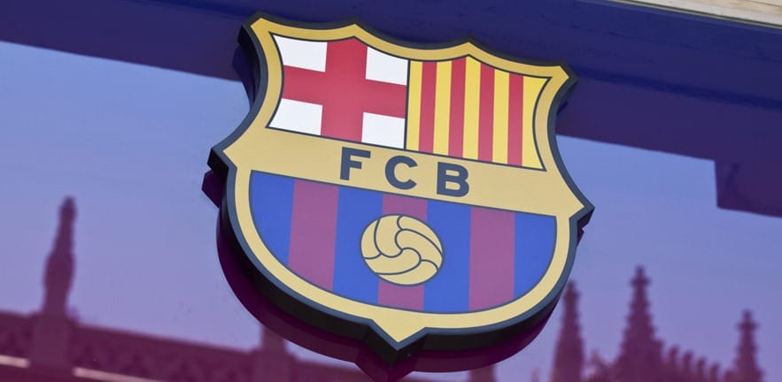 Futbol Club Barcelona's official shop and insignia.
