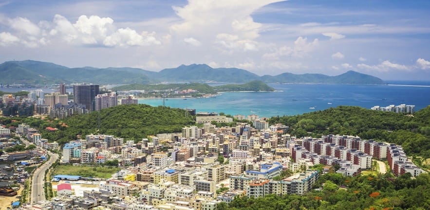 Overview of Sanya city, Hainan Province, China