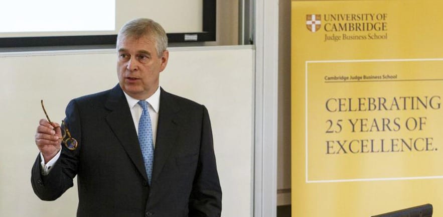 Prince Andrew speaking at CJBS on 22 July 2015