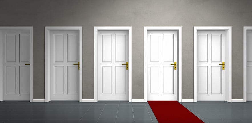 Row of doors - how to make the right decision, which door to choose?