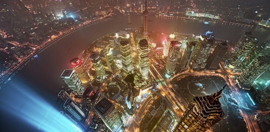 Aerial view of Shanghai