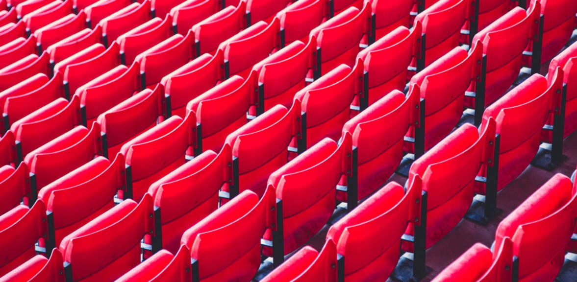 rows of stadium seating