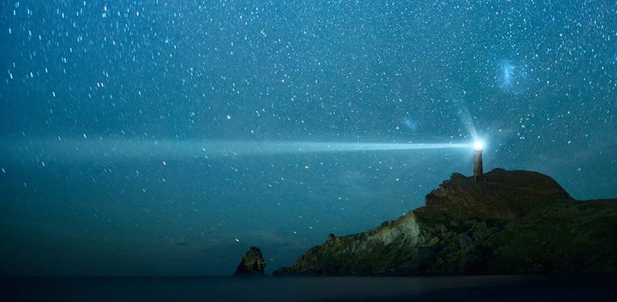 The dream: Lighthouse Under Milky Way stars