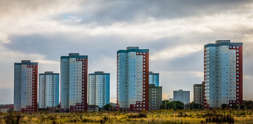 Seaton tower blocks in Aberdeen.