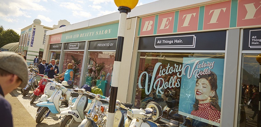 Vintage shopfront of Betty's hair and beauty salon.