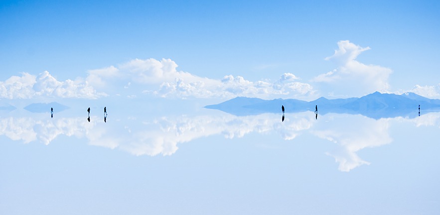 The Salar de Uyuni salt flats.