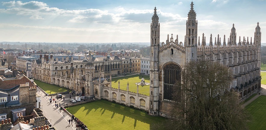 Picture of King's College at the University of Cambridge.