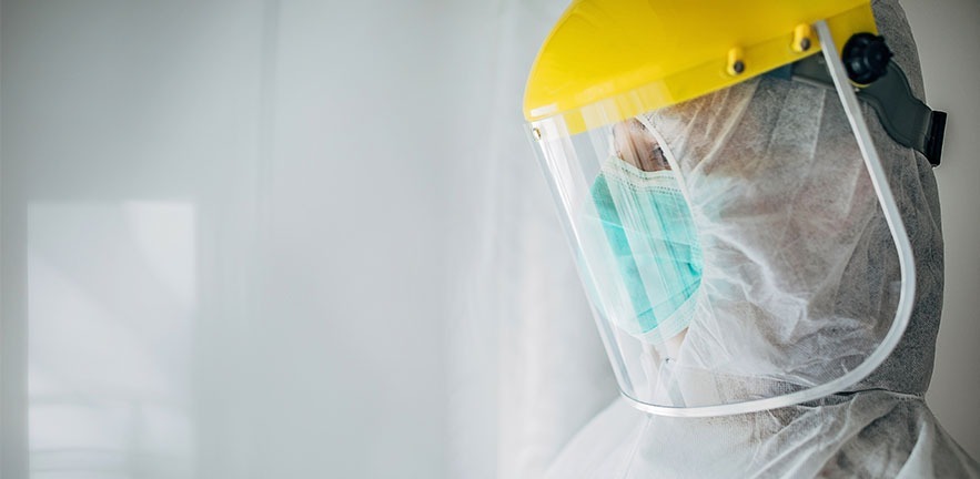 Image of PPE protective NHS face shield.