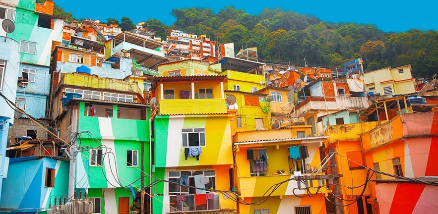 Favelas in Rio de Janeiro.